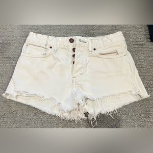 Free People white cutoff Jean shorts